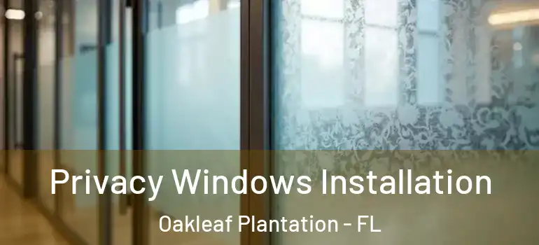  Privacy Windows Installation Oakleaf Plantation - FL